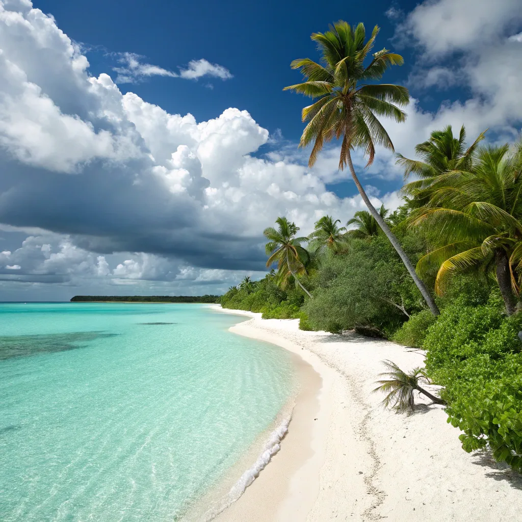 Scenic view of a tropical paradise